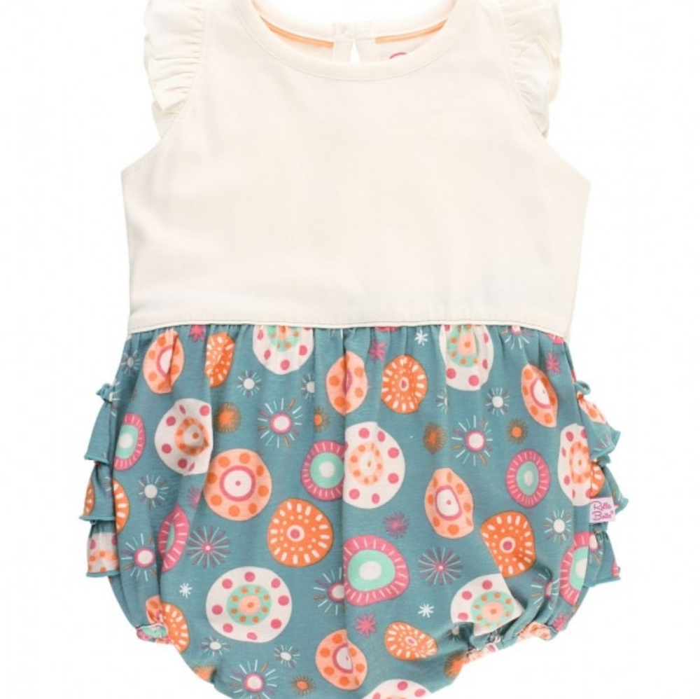 Topsy Twirly & Natural Flutter Bubble Romper